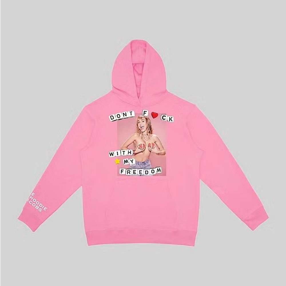 Marc Jacobs Pink \ Miley Cyrus Graphic Hoodie - “Don’t F*ck With My Freedom”